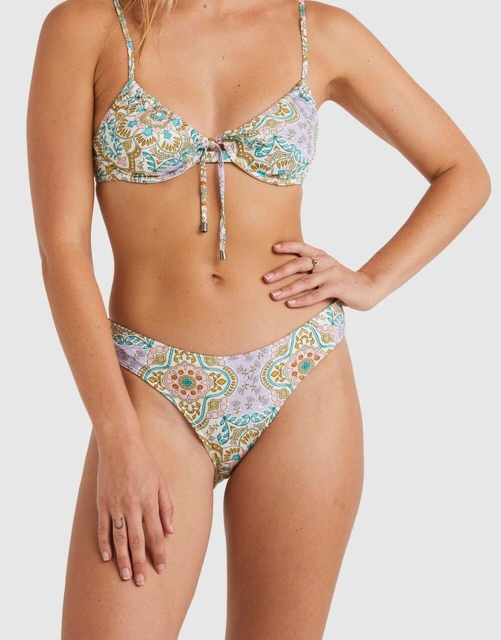 NWT Billabong Summerside Bondi Bikini Bottoms Size S/8 Tropical Beach Swimwear
